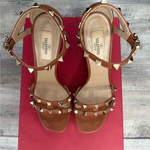 Valentino Women's Tan Studded Sandals super cute!
